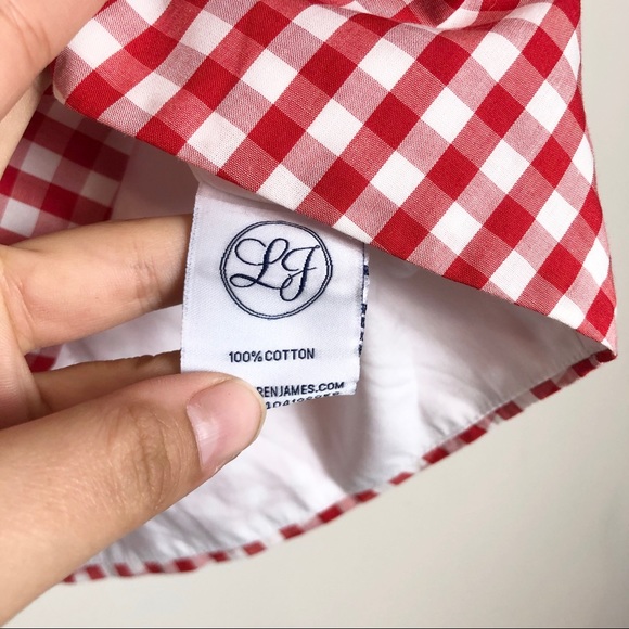 Lauren James Gingham One Shoulder Top - Picture 2 of 4